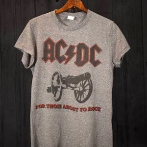 MadeWorn Gray AC/DC Graphic Tee